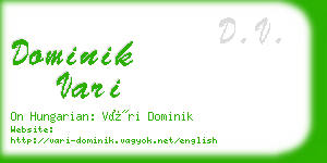 dominik vari business card